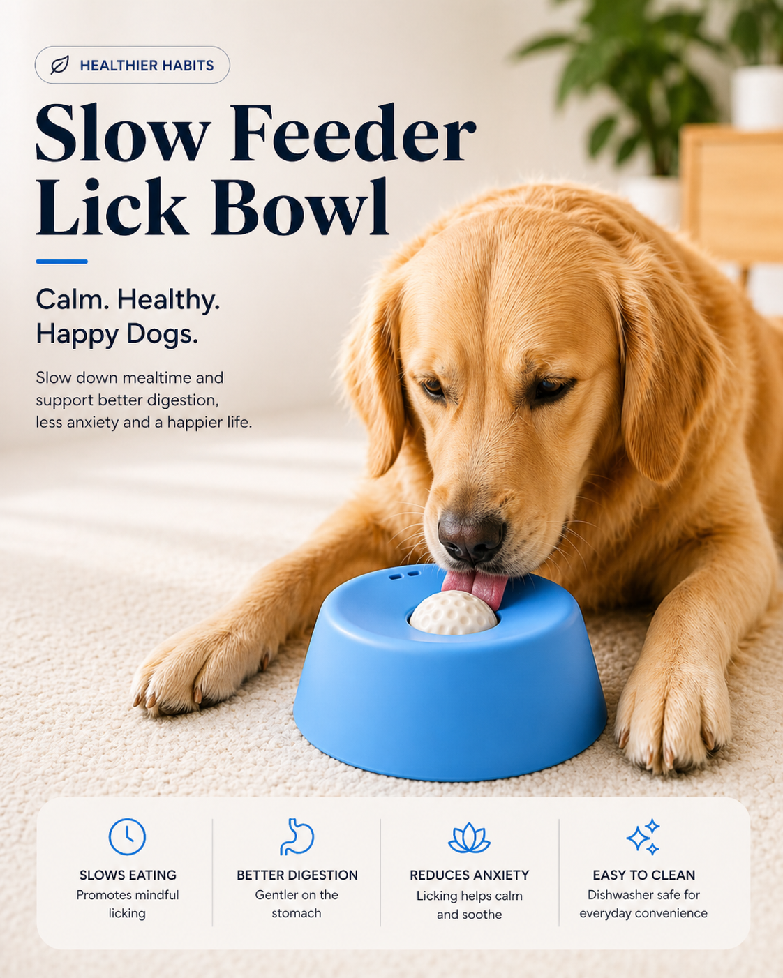 CalmFeed™ – Anti-Choking Slow Feeder for Dogs