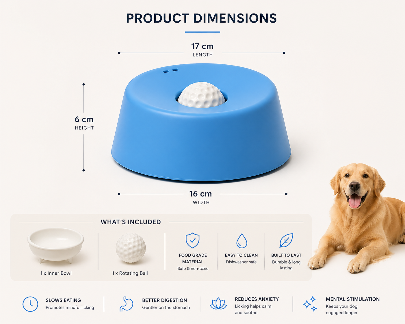 CalmFeed™ – Anti-Choking Slow Feeder for Dogs