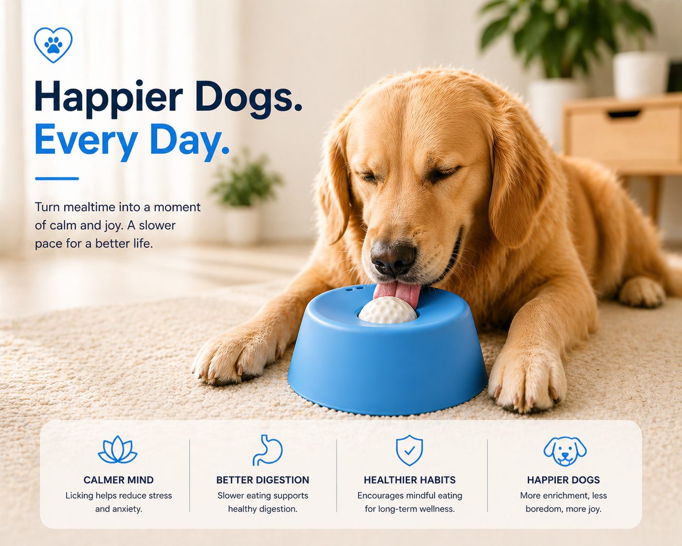 CalmFeed™ – Anti-Choking Slow Feeder for Dogs