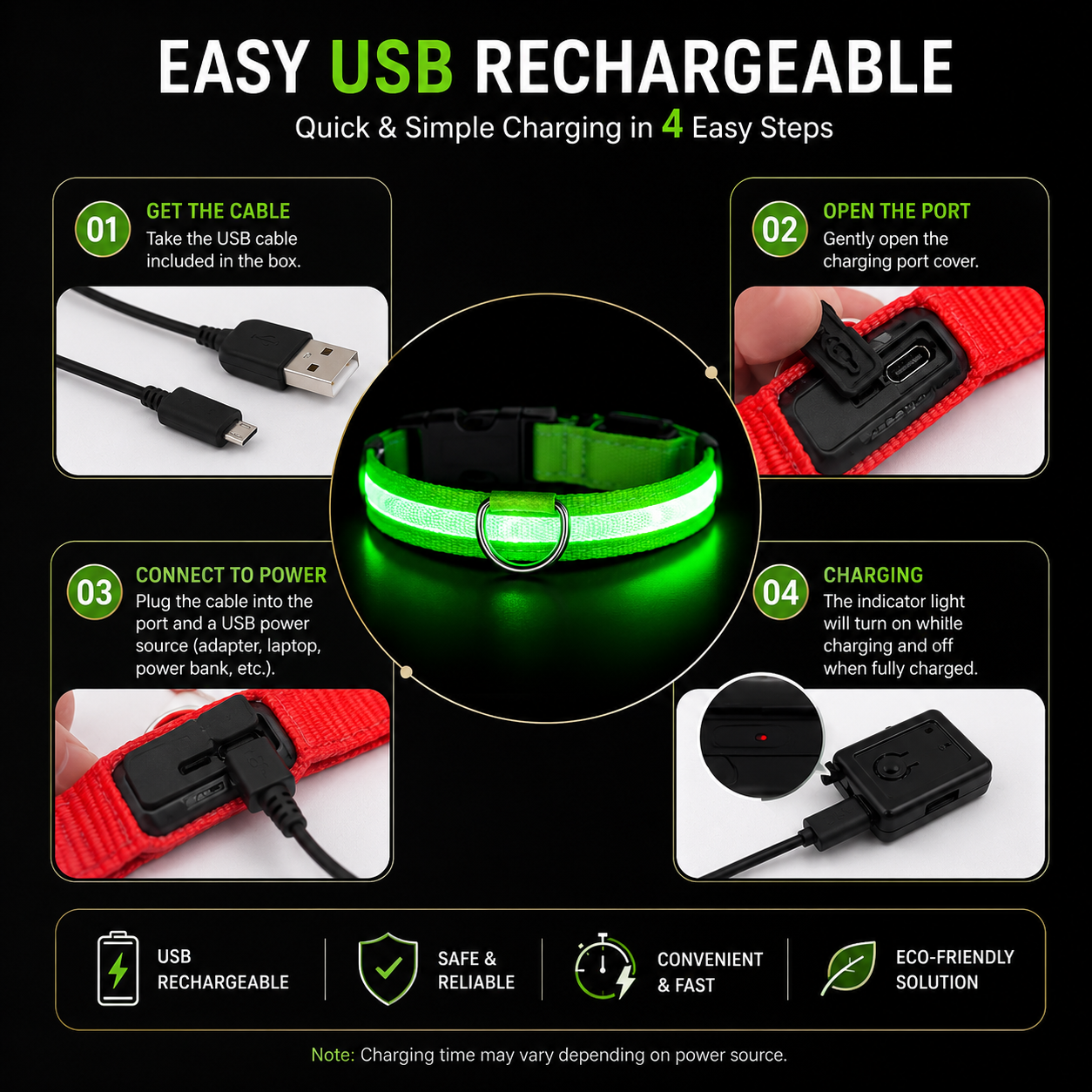 GlowSafe™ LED Safety Collar